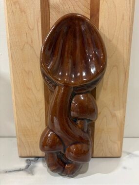 Vintage Merry Mushroom Ceramic Spoon Rest  or Wall Hangin